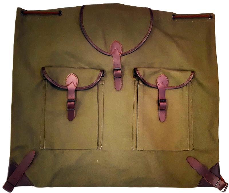 Hátizsák vízlepergetős vászon bőrrel + vérzsák 50X55cm – 1. kép