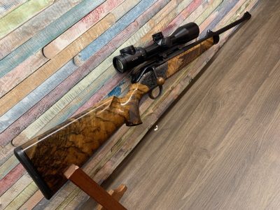 Blaser R8 Baronesse 308 Win.–Mélyvésett-Arany zárfej-Arany elsütő-Bordázott cső…)–Kifogástalan állapotban!