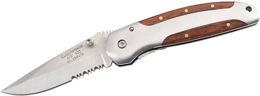 Herbertz bicska – fa-ezüst markolat, 7,5 cm – 1. kép