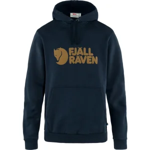Fjällräven Logo Hoodie kapucnis pulóver, Dark navy, S